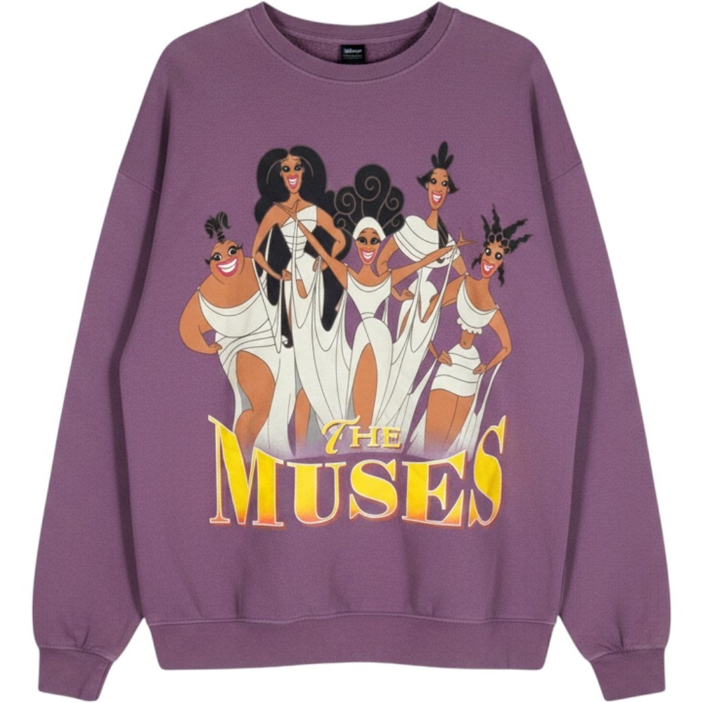 Disney Our Universe Purple Hercules The Muses Crewneck Sweatshirt Size 2X
